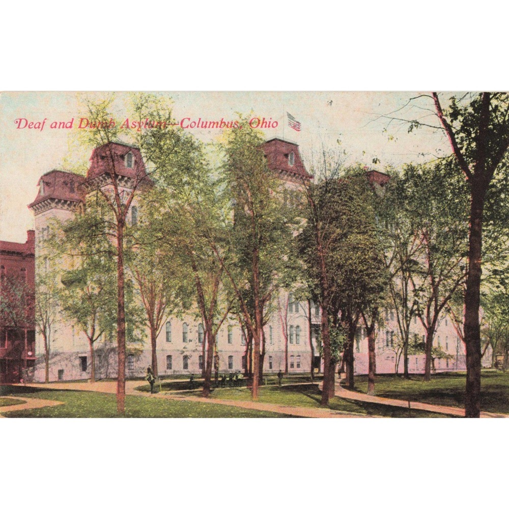 Columbus Ohio OH Deaf and Dumb Asylum Institution Building Vintage Postcard